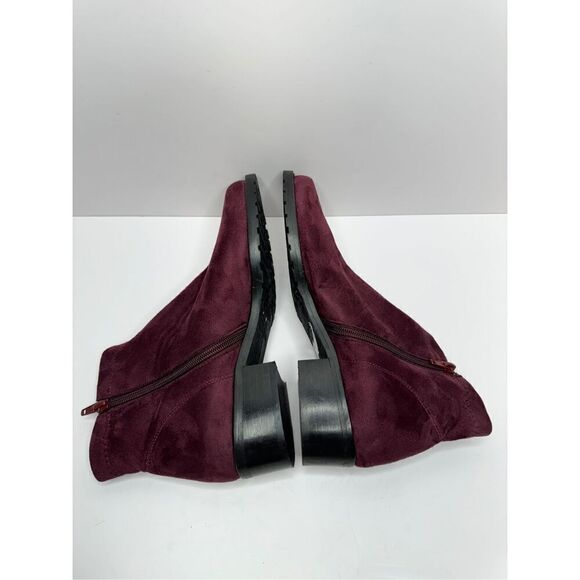 Ron White Boots Size 5.5US 36EUR Wine Giorgi Stretch Side Zip Ankle Booties - Picture 8 of 12